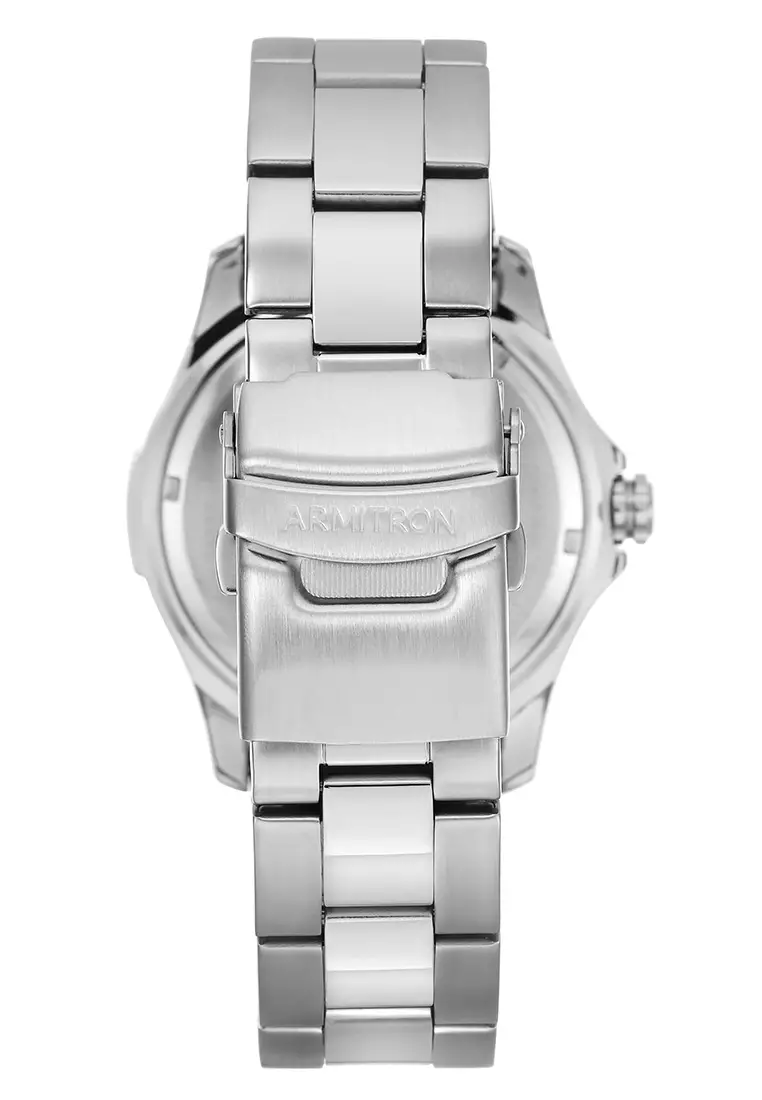 Men's Silver Stainless Steel Strap Analog Watch AR-20/4677BLSV