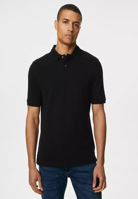 M&S Collection2 Pack Pure Cotton Polo Shirts