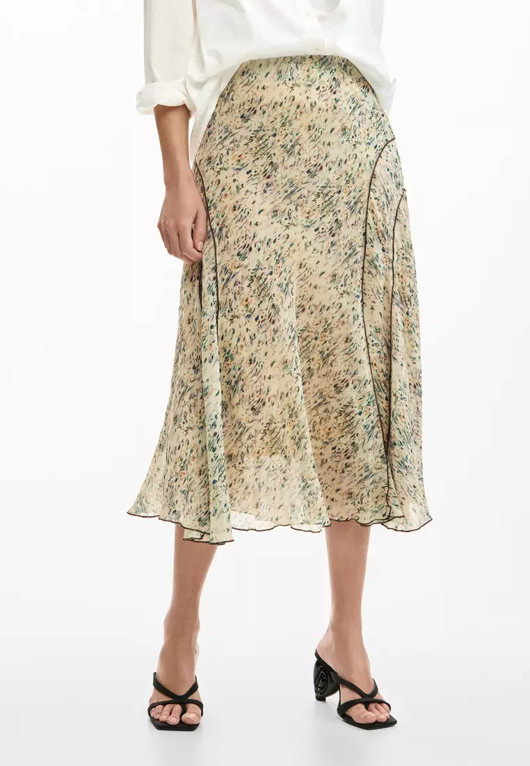 Wild midi skirt