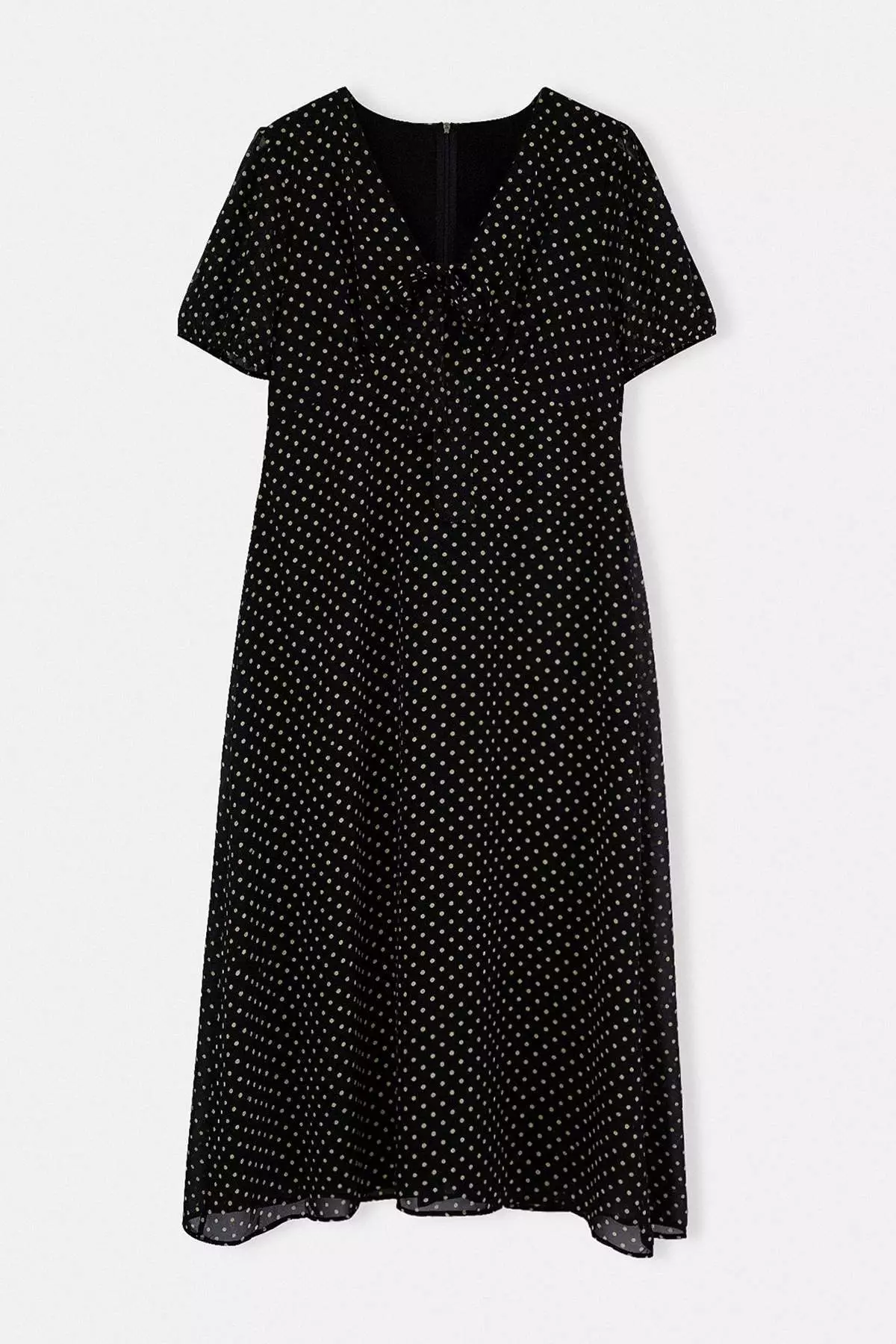 Black Chiffon Woven Plus Size Dress Tbbss26Ah00169