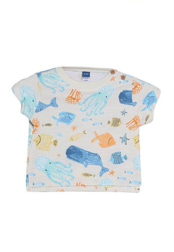 Old Navy white and blue Underwater Print Tee DBB9FKA7362523GS_1