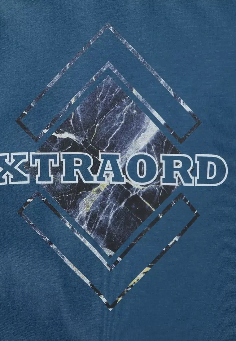 XTRAORDINARY (XO) T-Shirt Cotton Combed Sablon Discharge Pria 2073290191