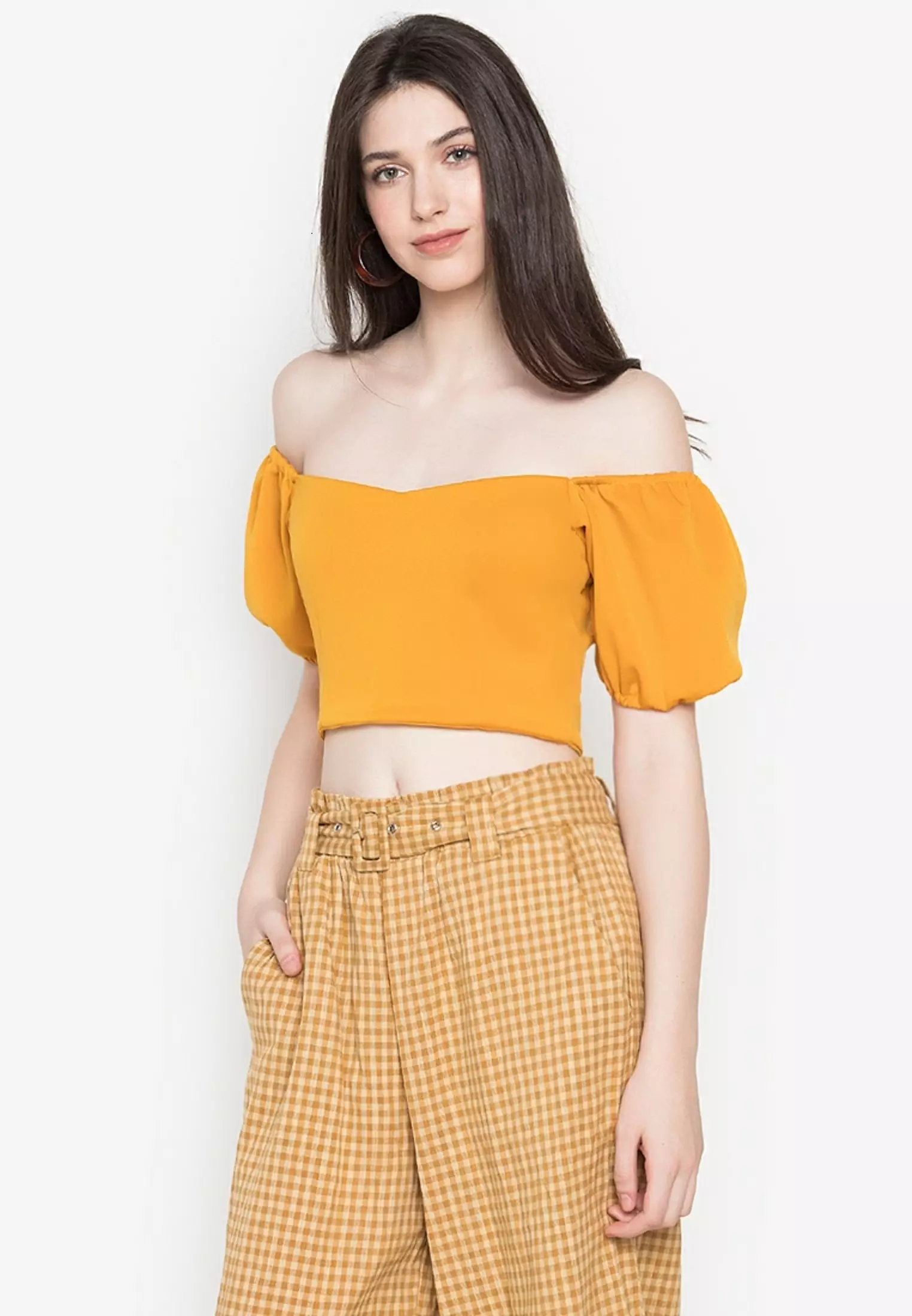 Buy Heather Clothing Buttercup Puff-Sleeved Croptop 2025 Online