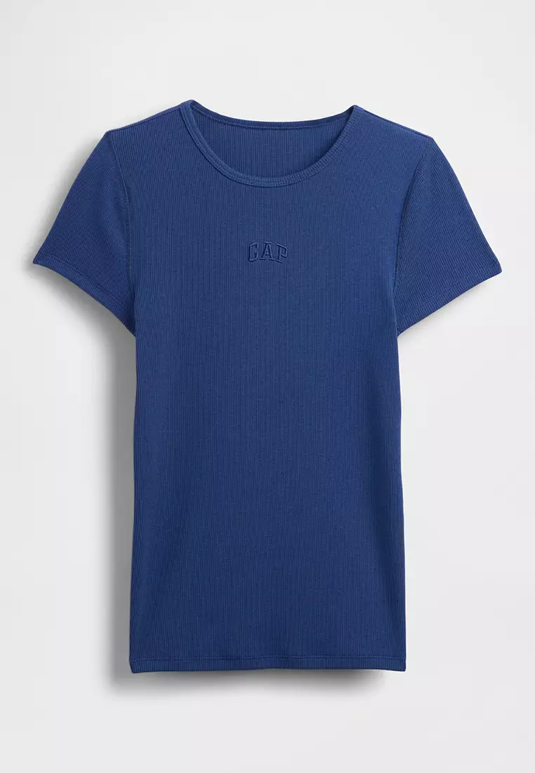 Modern Ribbed Logo T-Shirt