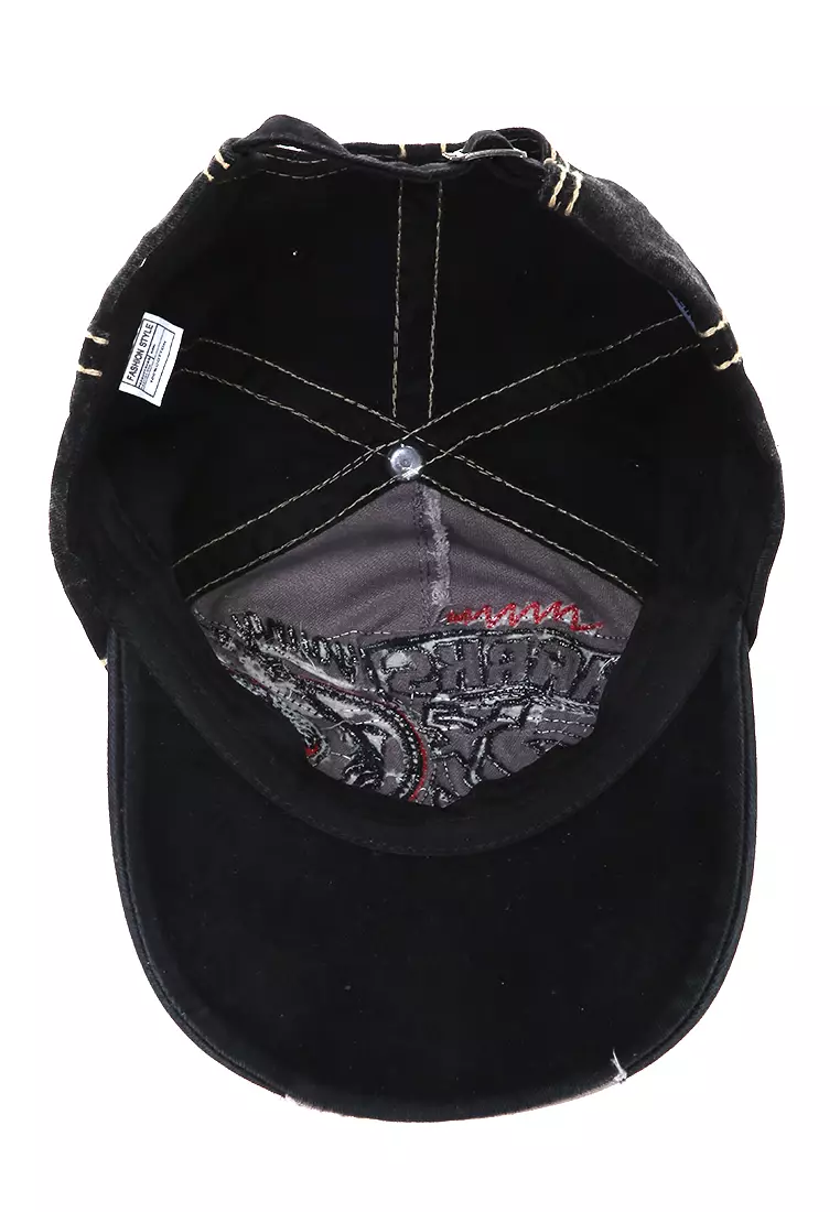 Drsh Topi Baseball Cap Unisex Snapback Motif Bordir Resizable Strap Material Cotton Polyester ORIGINAL - Gray