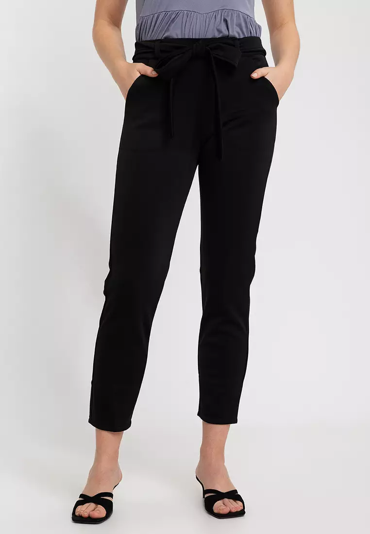 Buy F.101 Pants with Tie Detail 2024 Online | ZALORA Philippines
