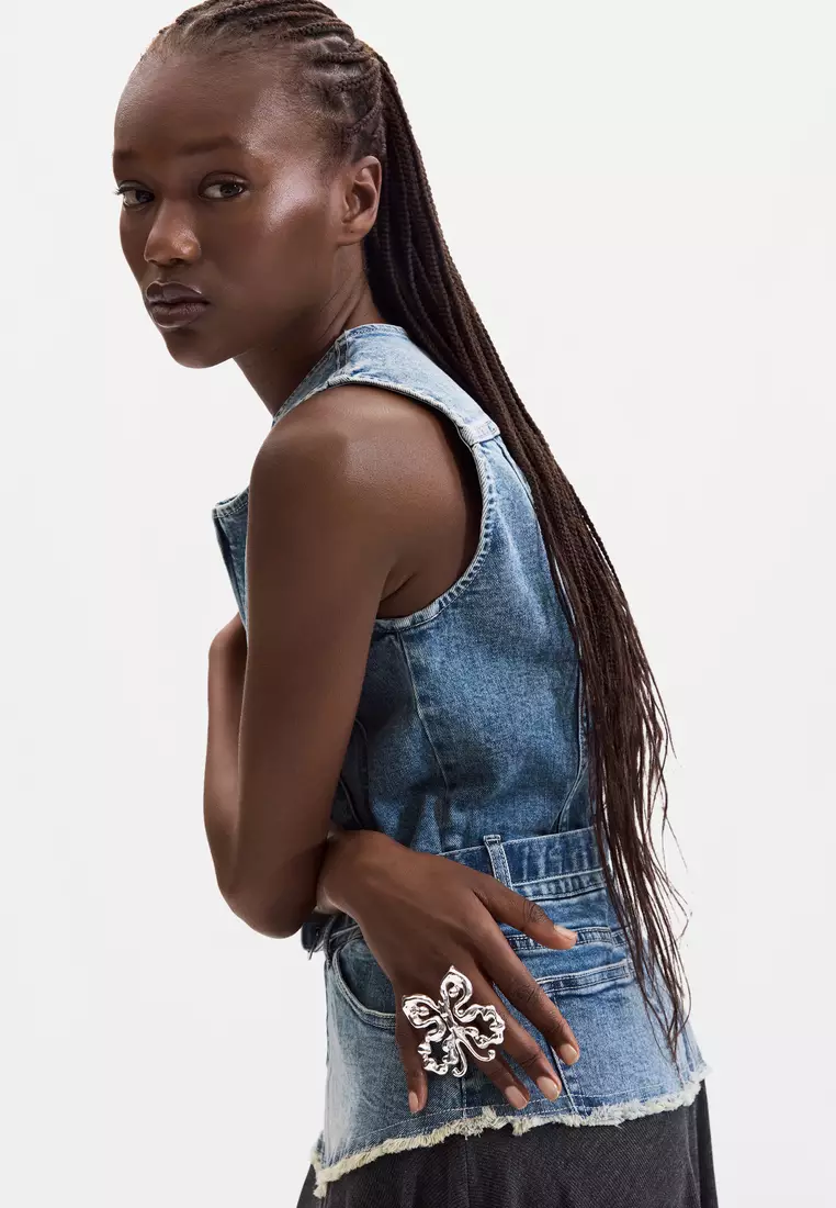 Sleeveless Denim Mini Dress