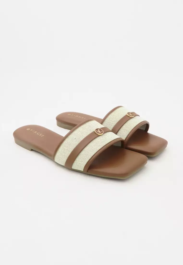 Slide On Flat Sandals