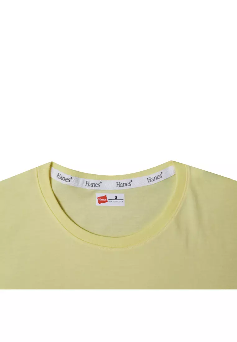 Mens Yellow Round Neck T-Shirt