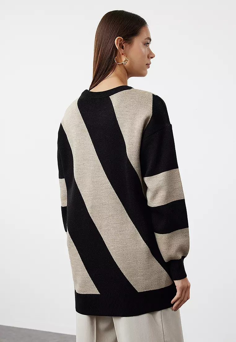 Color Blocked Knitwear Striped Sweater