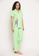 Clovia green Clovia Aquarius Print Button Me Up Shirt & Pyjama Set in Mint Green - 100% Cotton 2A34CAAD3A14F2GS_2