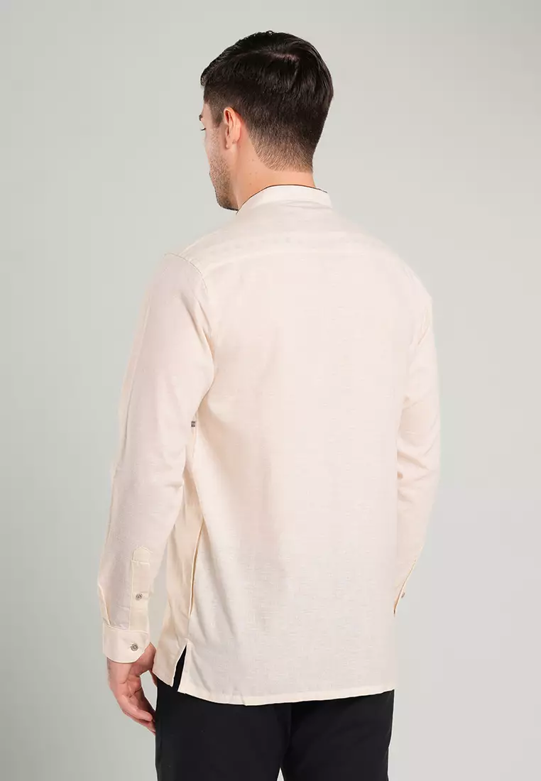 MOC Kemeja Koko Lengan Panjang Pria SERGE - KHAKI