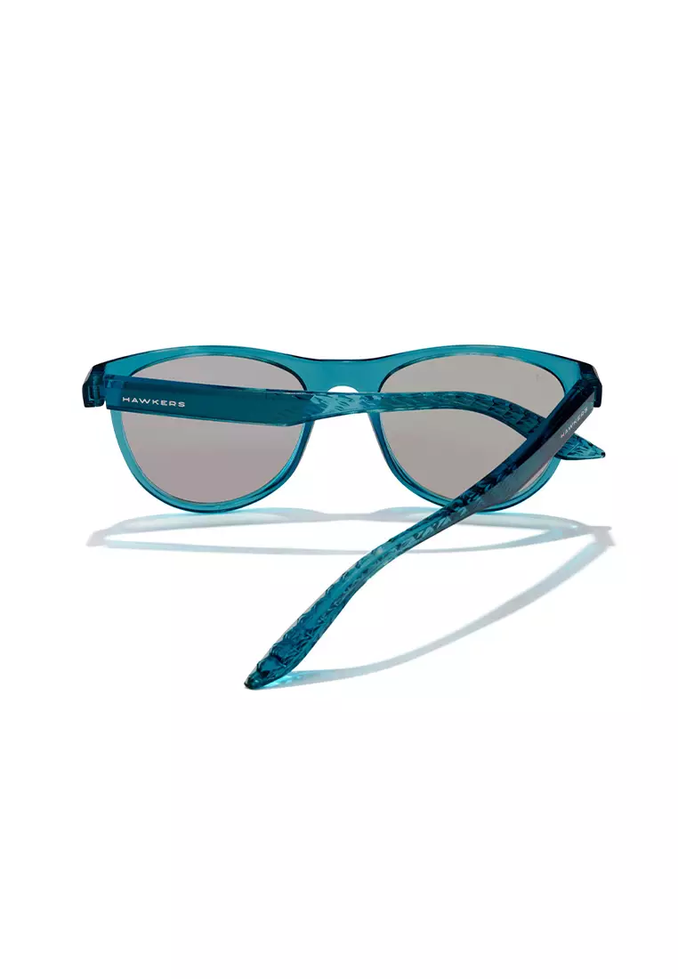 HAWKERS Polarized Cyan Blue Chrome Trail Sunglasses For Men And Women, Unisex. Official Product Designed In Spain