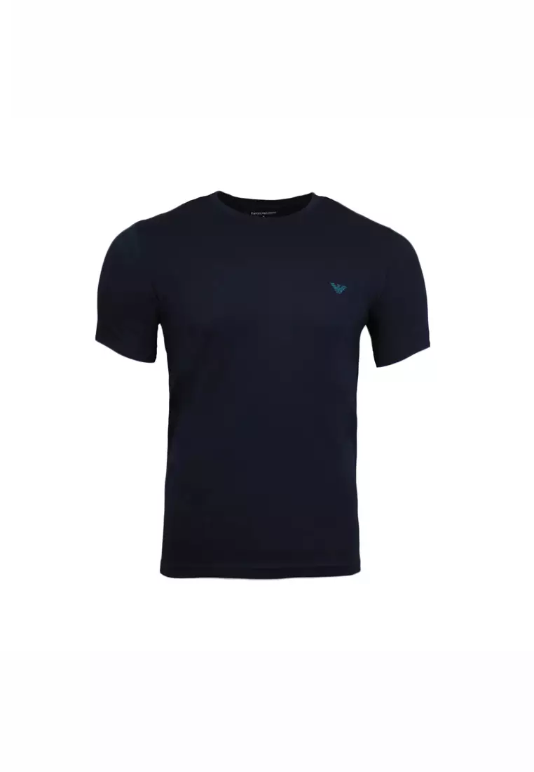 Men's Short Sleeved T-shirt in Blue EM000391 AF10776