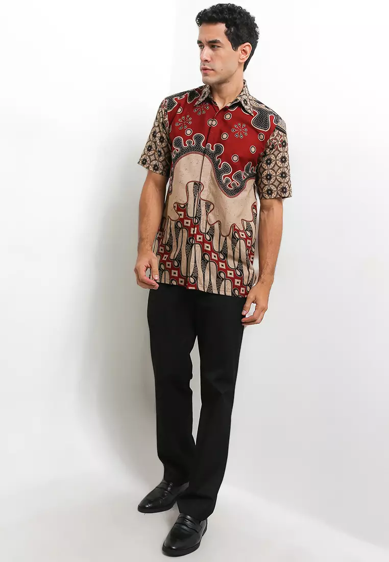 Banyuaji Kemeja Batik Exclusive Premium Pria Casual Modern Lengan Pendek