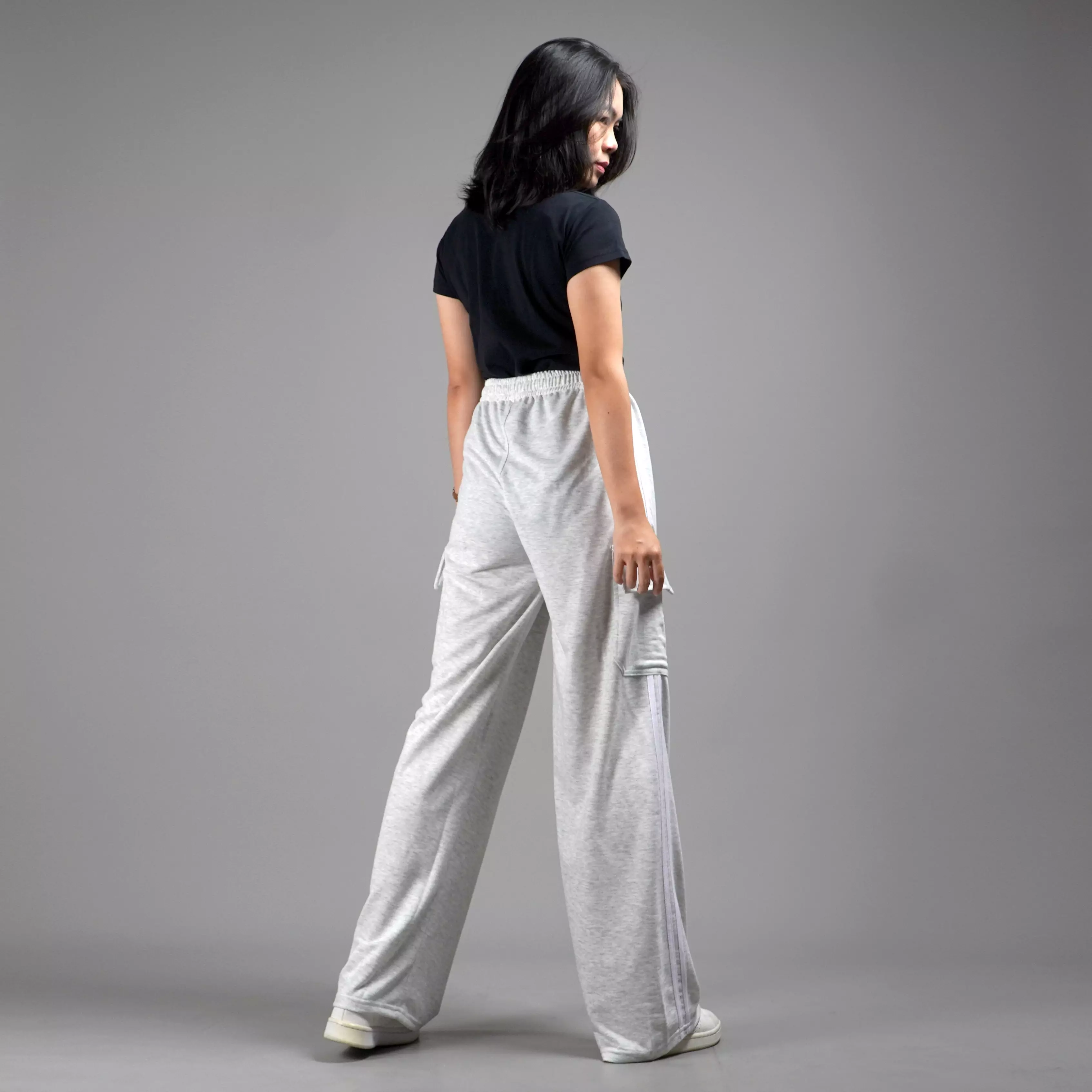  JOLIE Cargo Pants Wanita Celana Kargo Wanita Panjang - GREY