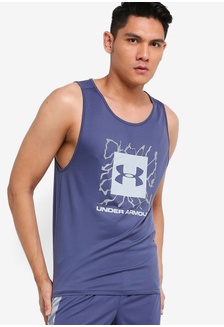 NWT Under Armour Men’s UA Tech Graphic Tank Sleeveless HeatGear Top Shirt all sz
