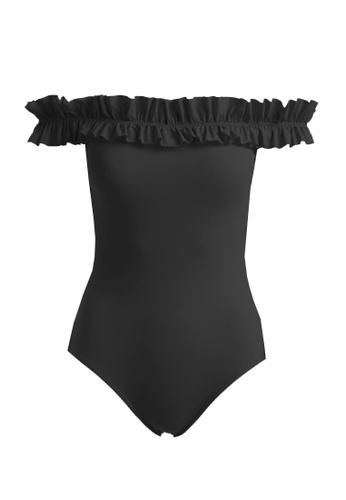 LYCKA black LWD7208-European Style Lady Swimsuit-Black C01AAUSB1D15A7GS_1