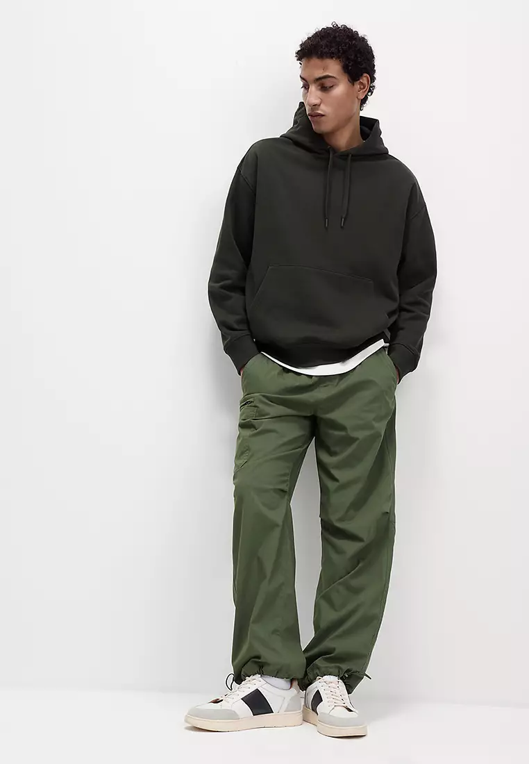 Loose Fit Parachute Cargo Trousers