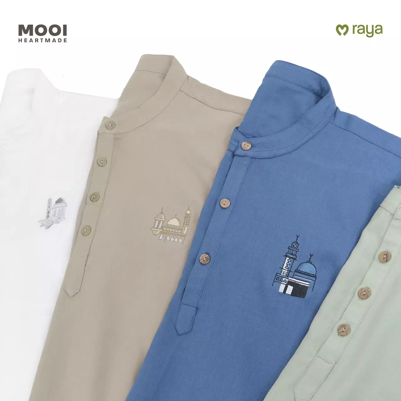 Mooi Atasan Pria Kemeja Pria Raya Collection Karim Koko - Clary sage