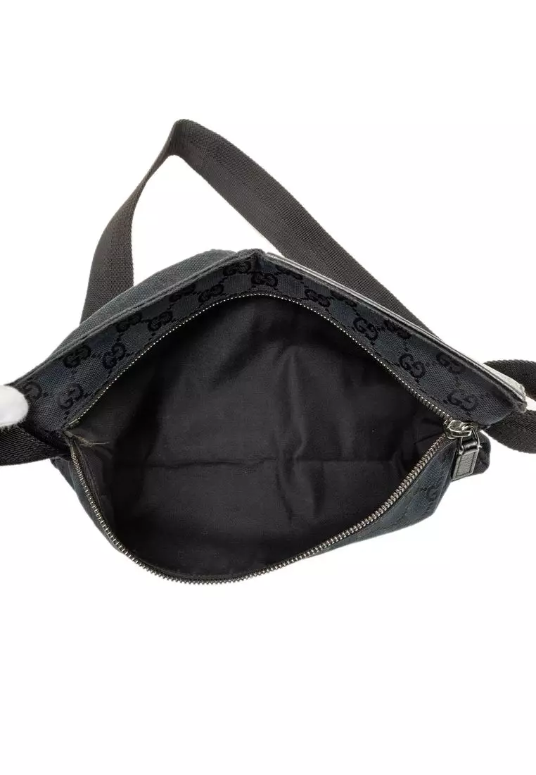 Pre-Loved Gucci Gg Canvas Double Pocket Belt Bag