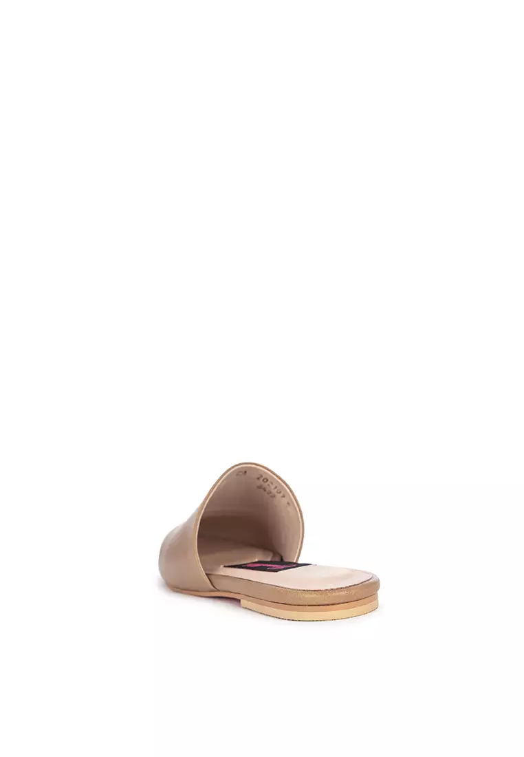 Leather Flats Mules