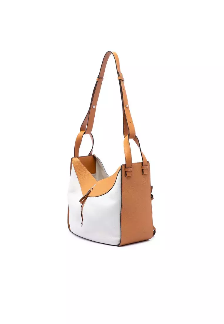 Pre-Loved Loewe Medium Bicolor Grained Calfskin Hammock Satchel