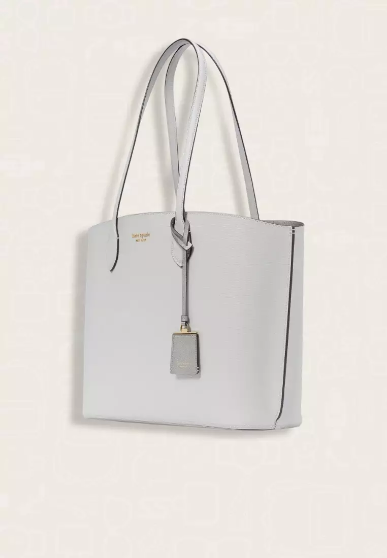 Kate Spade Suite Large Work Tote Crossgrain Leather Stone Path Multi