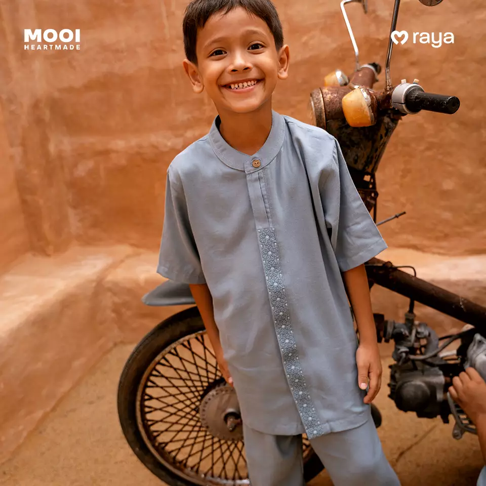 Mooi Kaif Koko Set Setelan Koko Anak Raya Collection - Khaki