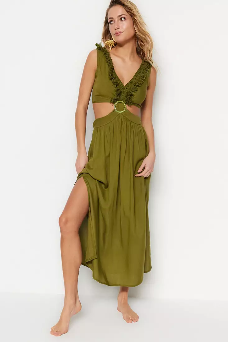 Khaki on sale beach dress