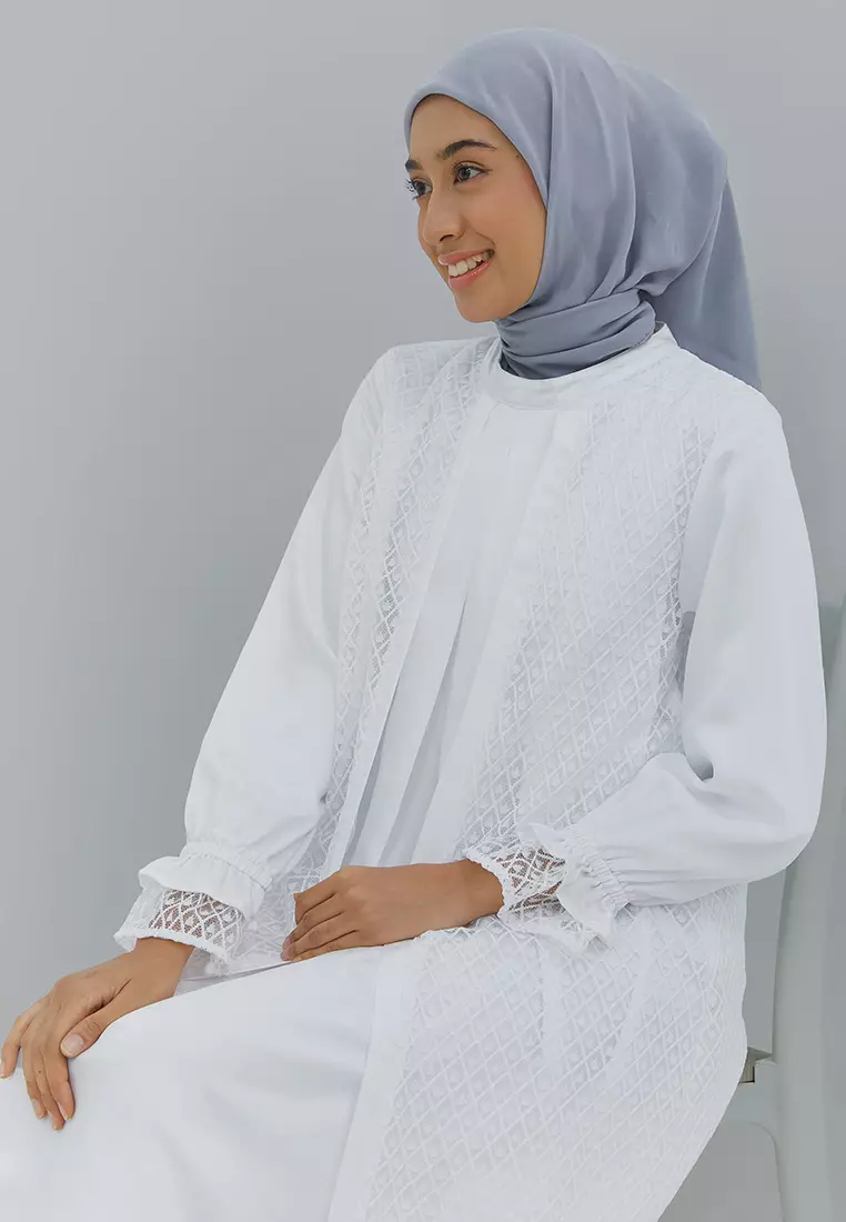 Geela Official - Alesha Two Set Dress White (G.4297)