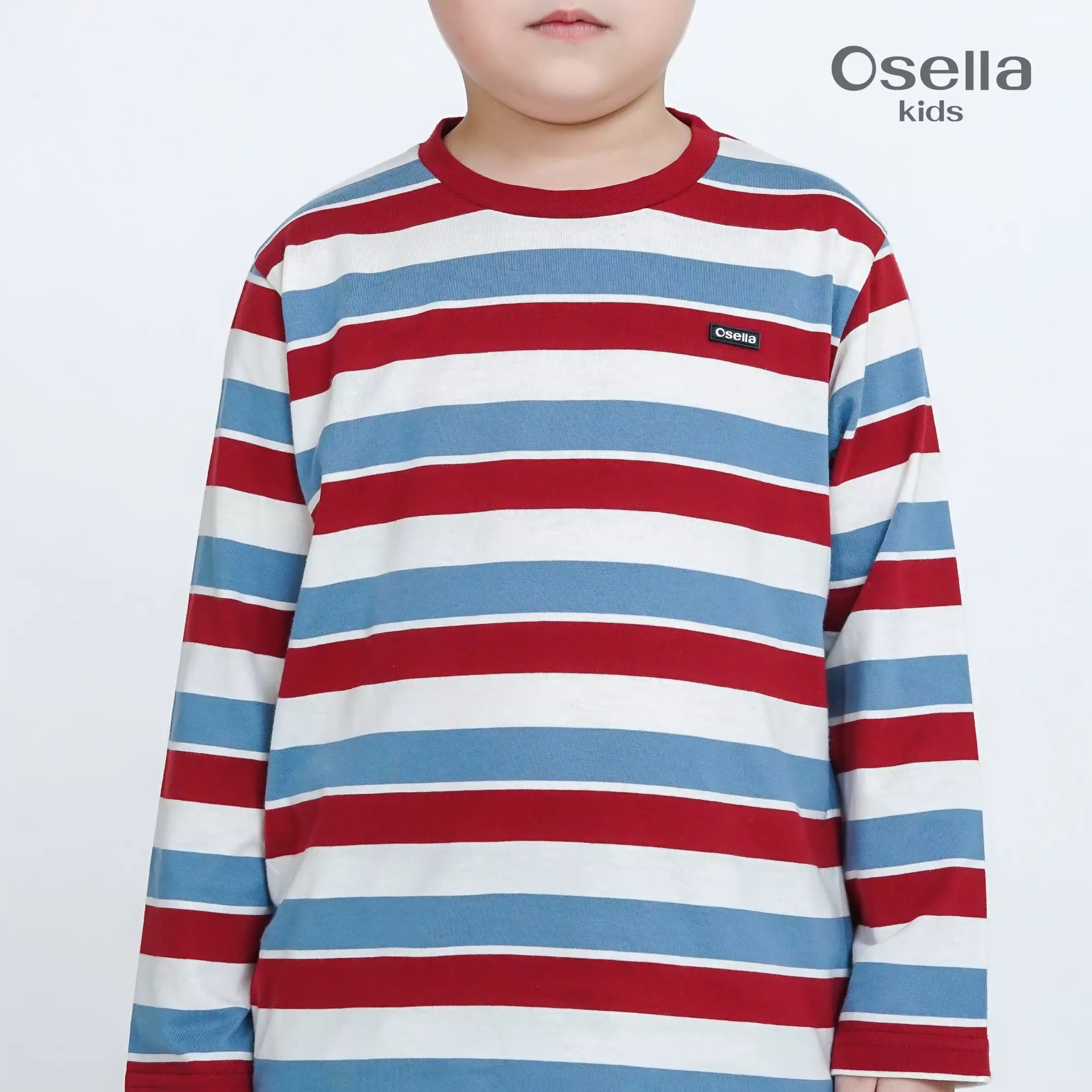 Osella Sammy- Stripe Pattern Long Sleeve T-Shirt 22775007- | Kaos Lengan Panjang Anak Laki Laki