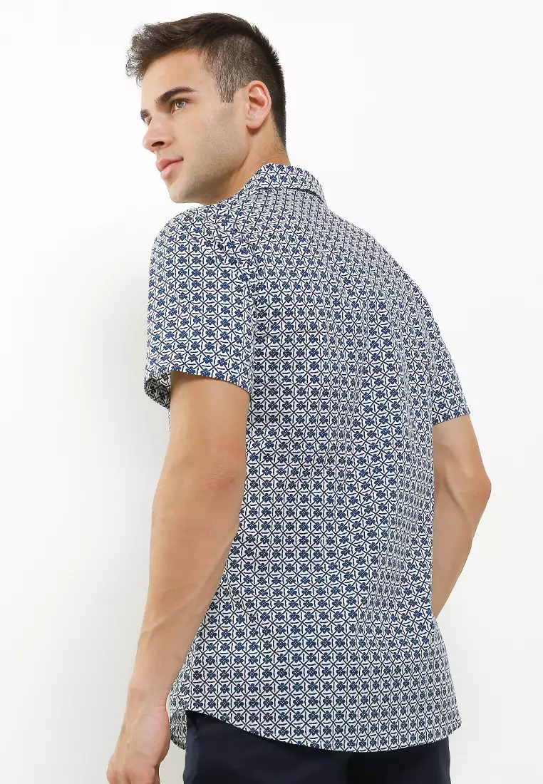 Men Shirt Short Sleeve Reguler Kembang Papat