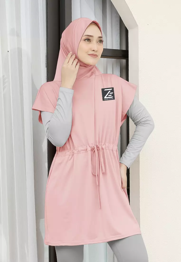 Zelena - Kania Sports Vest | Rompi Hijab Olahraga - Pink- XL