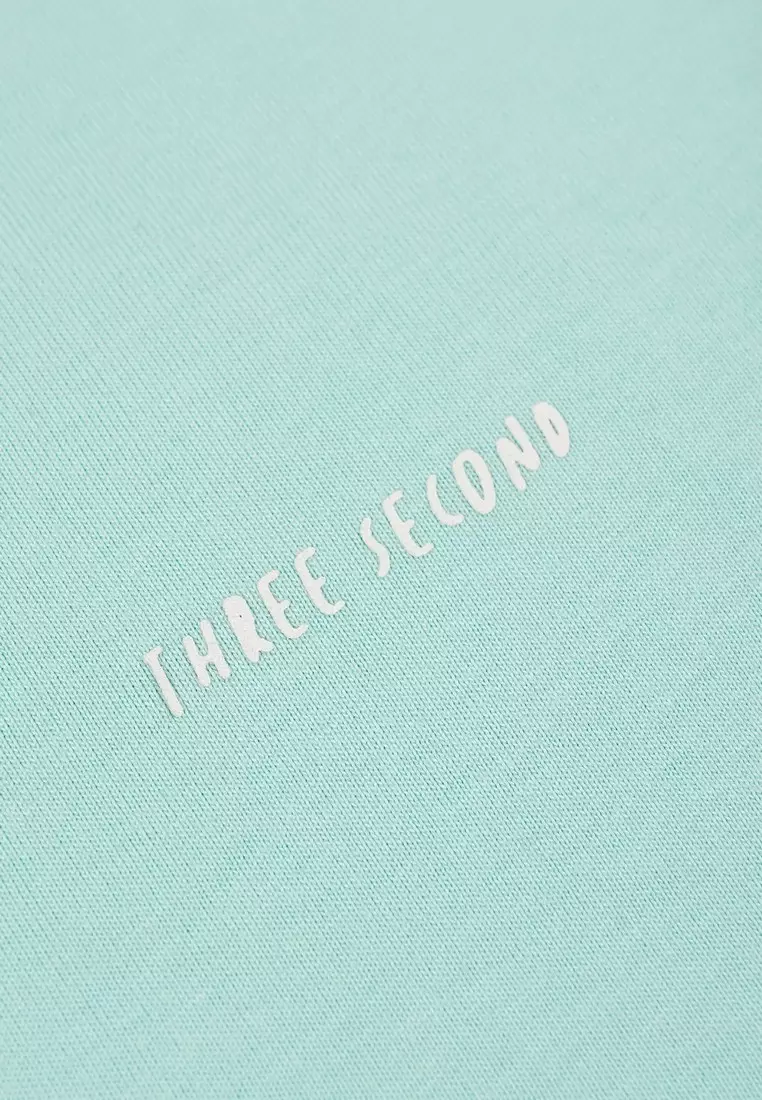 3Second Women's Basic T-Shirt Short Sleeve Regular Fit Cotton Logo Script 1 OL-C020925