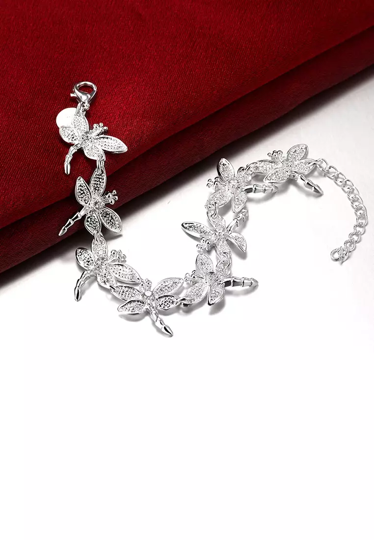 Elegant Dragonfly Bracelet with Austrian Element Crystal