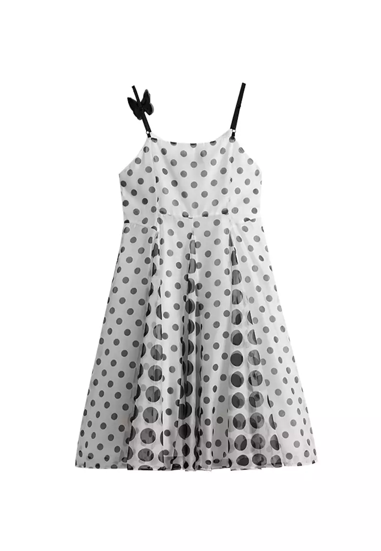 Simple Midi Polka Dot Dress