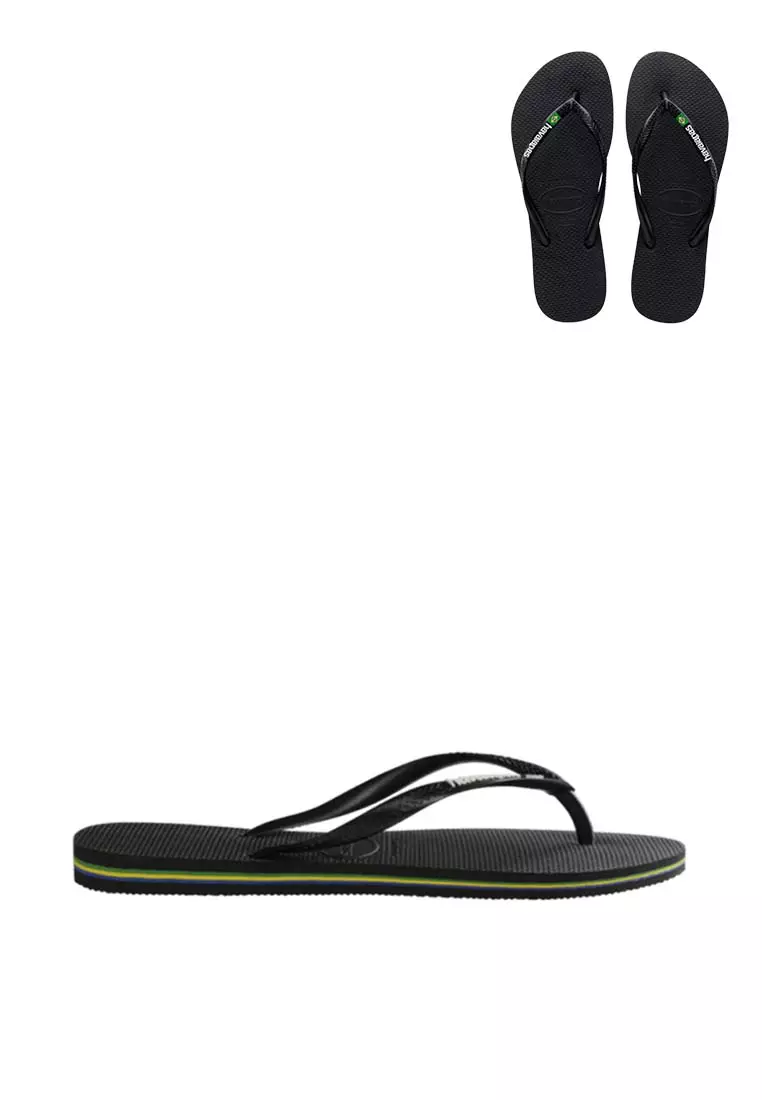 Buy Havaianas Havaianas Women Slim Brasil Black Flip Flops 2025