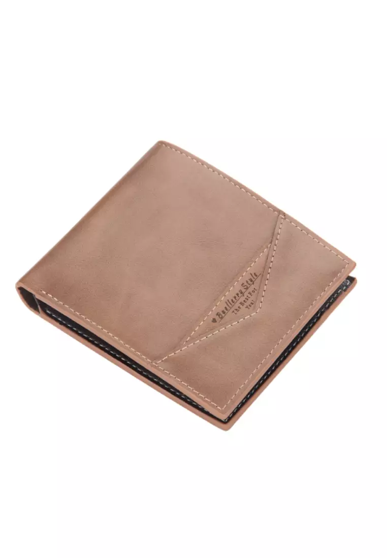 Dompet Lipat Pria Model Pendek Bahan Kulit PU Leather Premium ORIGINAL