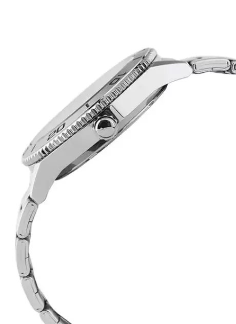 Jam Tangan Pria Alba AS9U57 AS9U57X1 Strap Stainless Steel Silver Color Blue Pattern Dial Quartz Watch Original Garansi Resmi