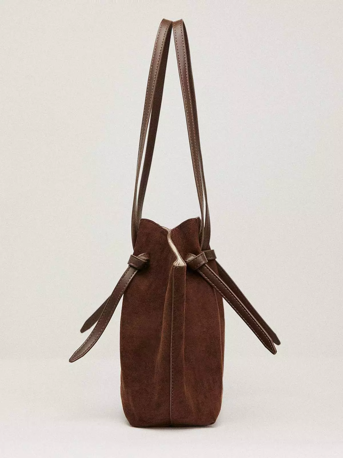Pomelo - Tas Wanita - Vegan Suede Leather Bag - Dark Brown