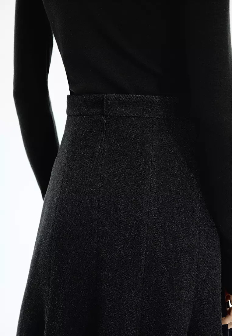 全羊毛S型中長款腰裙