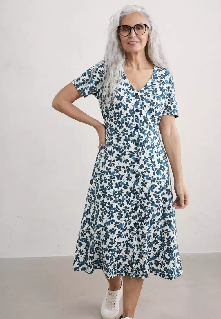 Buy Seasalt Cornwall Seasalt Cornwall Teal Lilian Dress 2024 Online