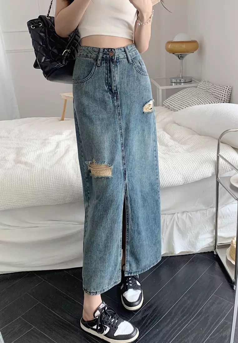 【新品未使用】the toe Olympia Denim Skirt Olympia Denim Skirt – THE TOÉ