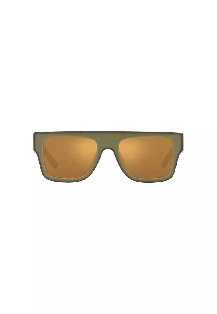 Women Rectangle Frame Green Sunglasses, UV Protection - TY7185U