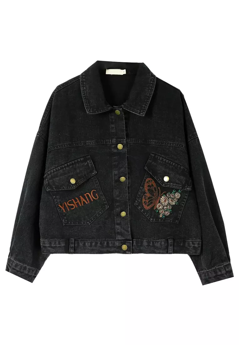 Girls embroidered jacket top
