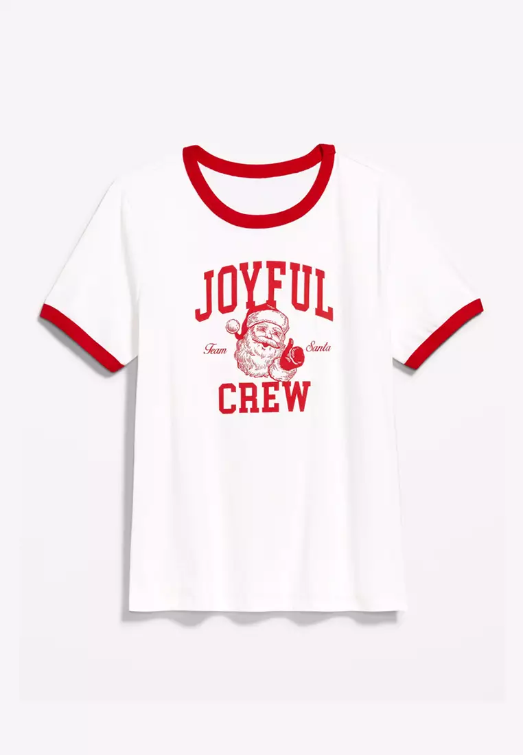 EveryWear Crew-Neck Graphic Ringer T-Shirt