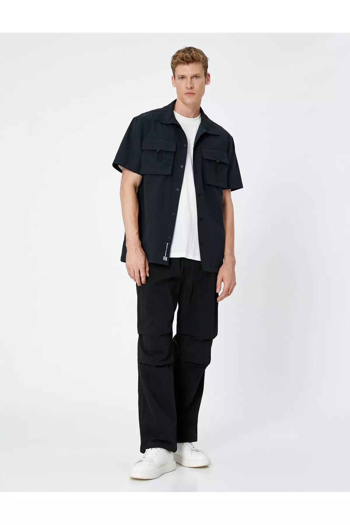 Discount on KOTON  shoes - SKU: Sports Shirt Pocket Detailed Stopper Classic Collar Short Sleeve