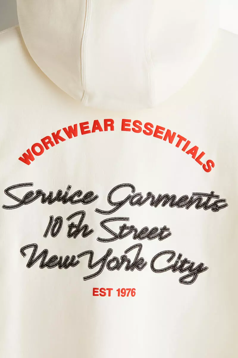 Loose Fit Motif-detail hoodie