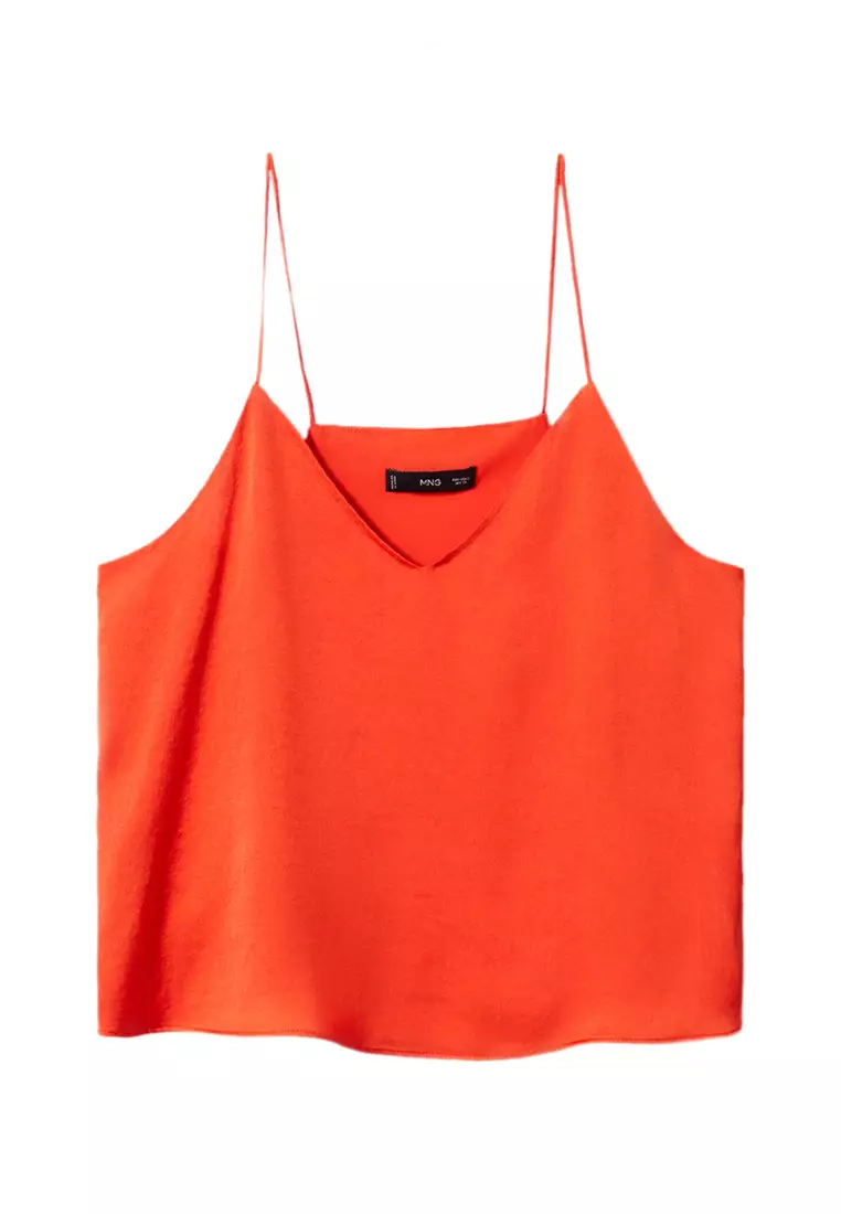 Buy Mango Satin Straps Top 2024 Online | ZALORA Philippines